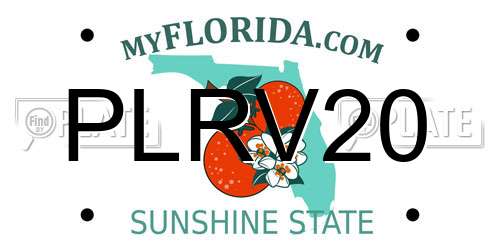 PLRV20 Florida License Plate