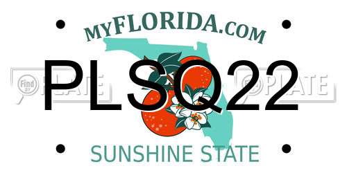 PLSQ22 Florida License Plate