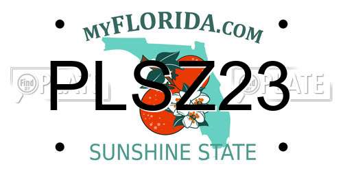 PLSZ23 Florida License Plate