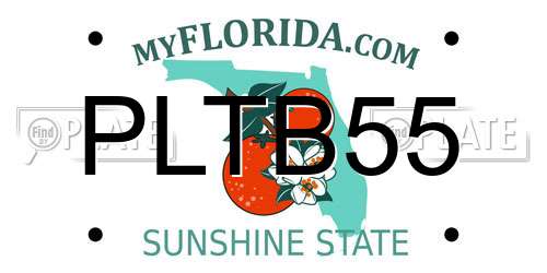 PLTB55 Florida License Plate