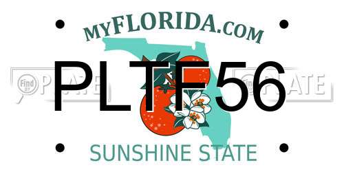 PLTF56 Florida License Plate