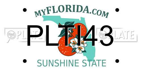 PLTI43 Florida License Plate