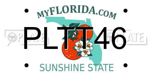 PLTT46 Florida License Plate