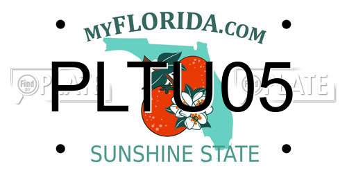 PLTU05 Florida License Plate
