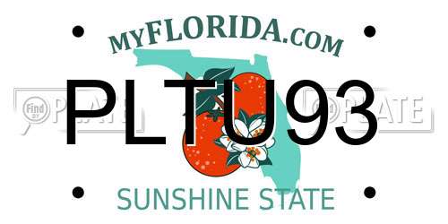 PLTU93 Florida License Plate