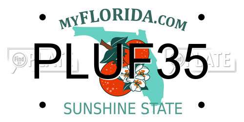 PLUF35 Florida License Plate