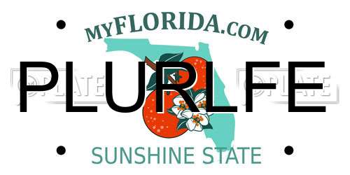 PLURLFE Florida License Plate