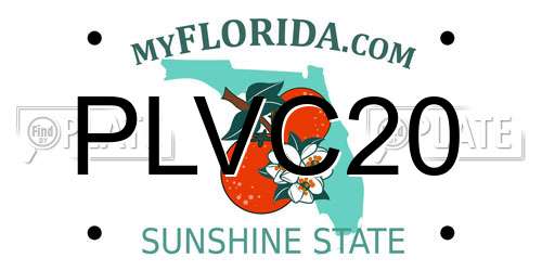 PLVC20 Florida License Plate