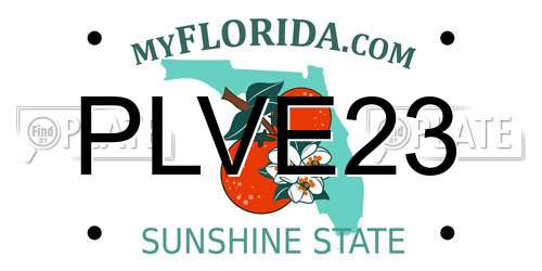 PLVE23 Florida License Plate