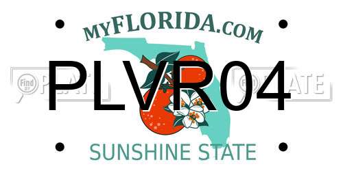 PLVR04 Florida License Plate