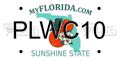 PLWC10 Florida License Plate