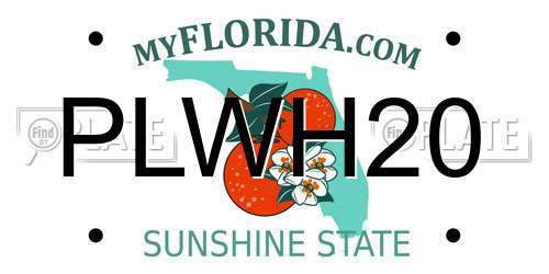 PLWH20 Florida License Plate