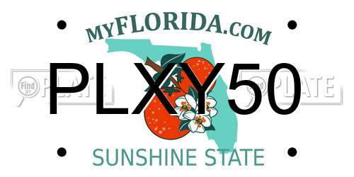 PLXY50 Florida License Plate