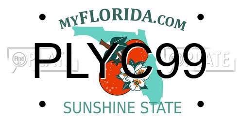 PLYC99 Florida License Plate