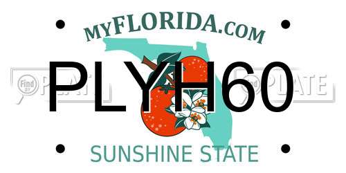 PLYH60 Florida License Plate