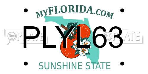 PLYL63 Florida License Plate