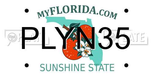 PLYN35 Florida License Plate