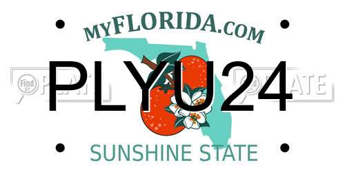 PLYU24 Florida License Plate