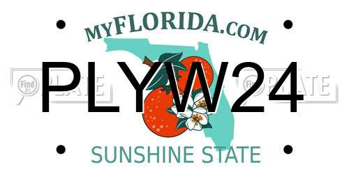 PLYW24 Florida License Plate