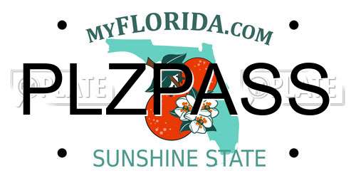 PLZPASS Florida License Plate