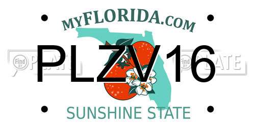 PLZV16 Florida License Plate