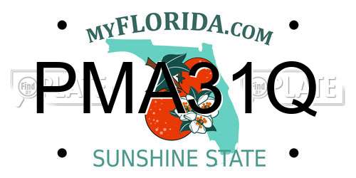 PMA31Q Florida License Plate