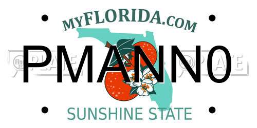 PMANN0 Florida License Plate