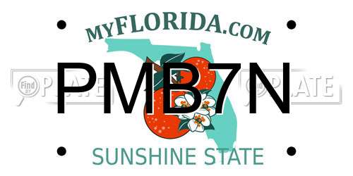 PMB7N Florida License Plate