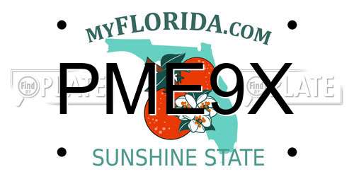 PME9X Florida License Plate