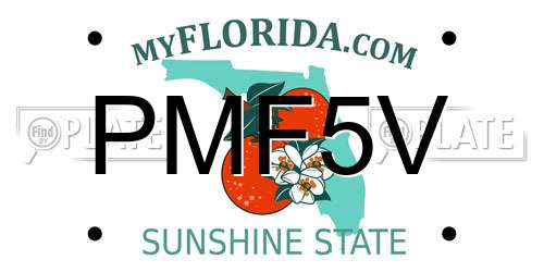 PMF5V Florida License Plate