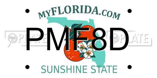 PMF8D Florida License Plate