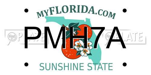 PMH7A Florida License Plate