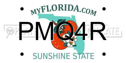 PMQ4R Florida License Plate