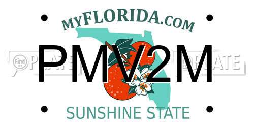 PMV2M Florida License Plate