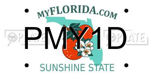 PMY1D Florida License Plate
