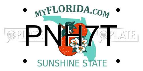 PNH7T Florida License Plate