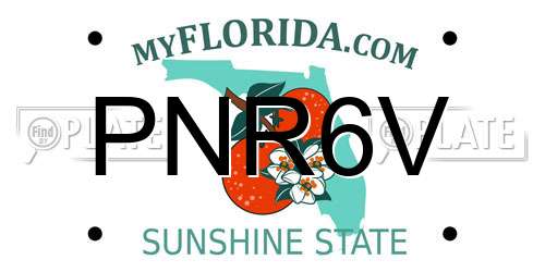 PNR6V Florida License Plate