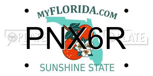 PNX6R Florida License Plate