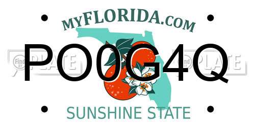 PO0G4Q Florida License Plate