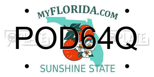 POD64Q Florida License Plate
