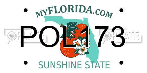 POL173 Florida License Plate