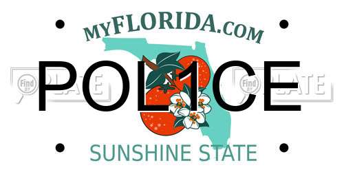 POL1CE Florida License Plate