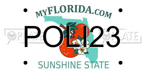 POLI23 Florida License Plate