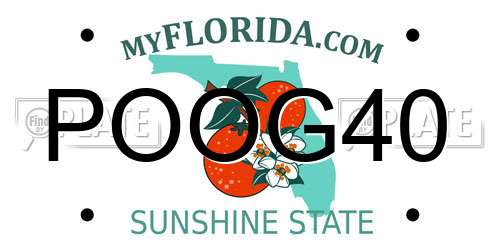 POOG40 Florida License Plate