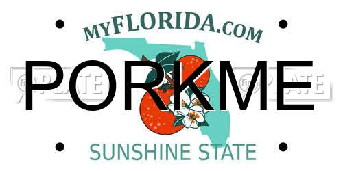 PORKME Florida License Plate