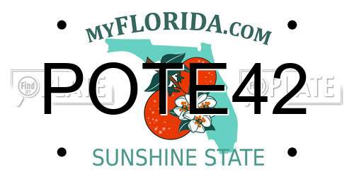 POTE42 Florida License Plate