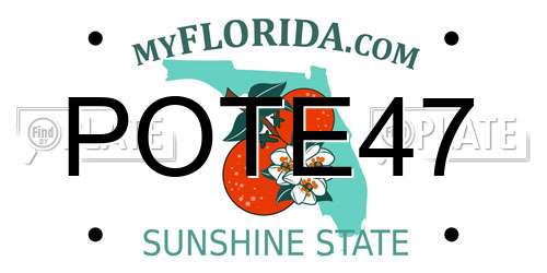 POTE47 Florida License Plate
