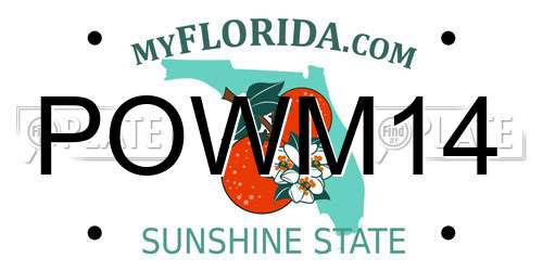 POWM14 Florida License Plate