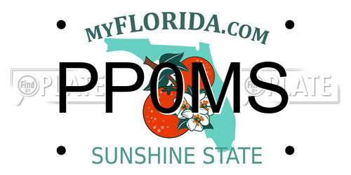 PP0MS Florida License Plate