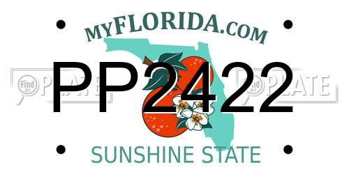 PP2422 Florida License Plate